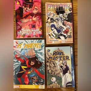 Light Novels: Toilet-Bound Hanako-Kun, Fairy Tail, Ms Marvel, and Rave Master